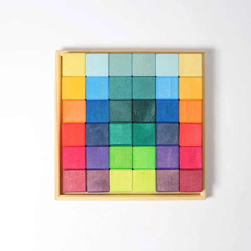 Wooden bath toys for water - filled fun​ Rainbow Mosaic - Grimm's Wooden Toys