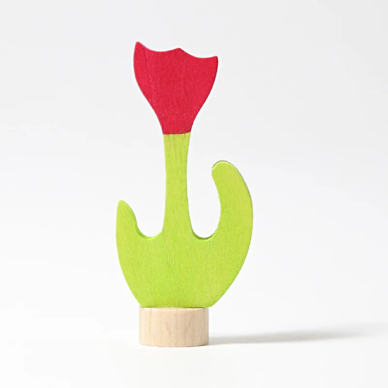 Wooden mobile toys for hanging over cribs Red Tulip - Decorative Figure for Celebration Ring - Grimm's Wooden Toys Wooden mobile toys for hanging over cribs Red Tulip - Decorative Figure for Celebration Ring - Grimm's Wooden Toys