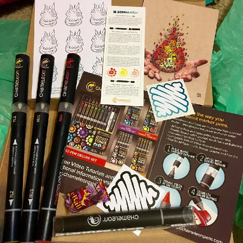 Ceramic painting kits for decorating pottery pieces​ ScrawlrBox #003