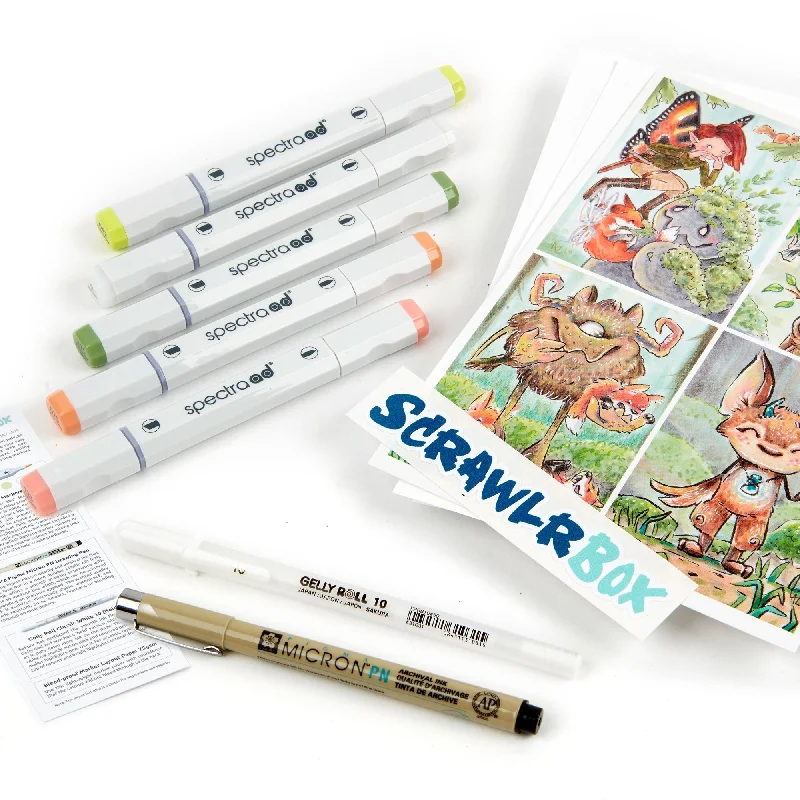 Art supplies for creating personalized greeting cards​ ScrawlrBox #033