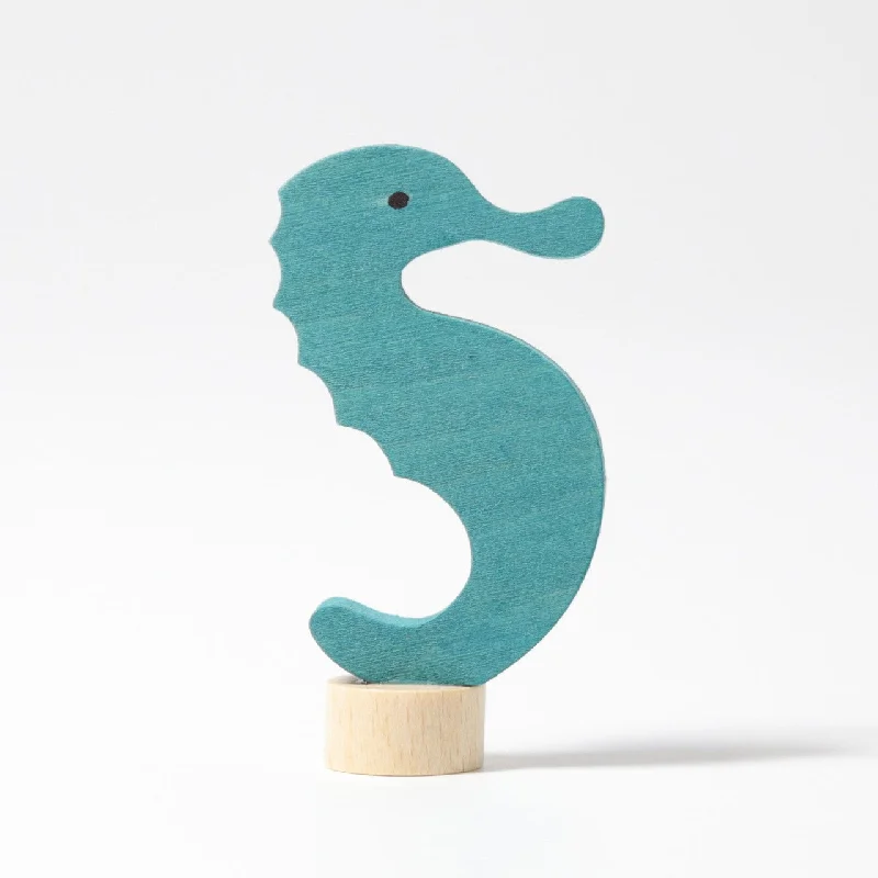 Wooden play pirate ships for pirate adventures Seahorse Decorative Figure - For Birthday Ring or Celebration Ring - Grimm's Wooden Toys Wooden play pirate ships for pirate adventures Seahorse Decorative Figure - For Birthday Ring or Celebration Ring - Grimm's Wooden Toys