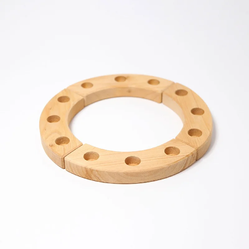 Wooden maracas for rhythmic shaking Small Celebration Ring - Waldorf Wooden Birthday Ring - Natural - Grimm's Wooden Toys Wooden maracas for rhythmic shaking Small Celebration Ring - Waldorf Wooden Birthday Ring - Natural - Grimm's Wooden Toys