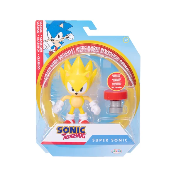 Plants vs. Zombies Peashooter and Zombie Action Figures​ Sonic 10cm Articulated Figure Wave 15 Super Sonic