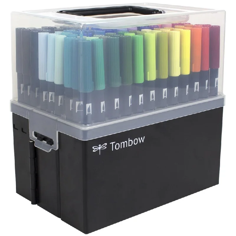 Art storage boxes for organizing supplies neatly Tombow Dual Brush Pen Markers - Set of 108 w Stand Art storage boxes for organizing supplies neatly Tombow Dual Brush Pen Markers - Set of 108 w Stand