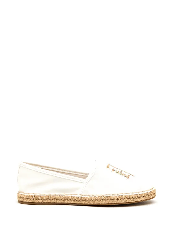 Tommy Hilfiger Womens Monogram Logo Espadrilles, Ecru