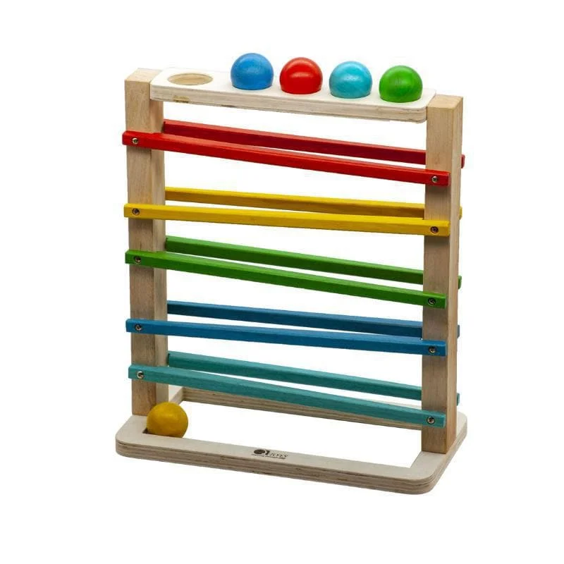 Handmade wooden toys with unique designs​ Track a Ball Rack