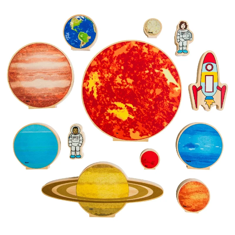 Wooden push - along toys for mobility support Travelling in Space - Solar System Set Wooden push - along toys for mobility support Travelling in Space - Solar System Set