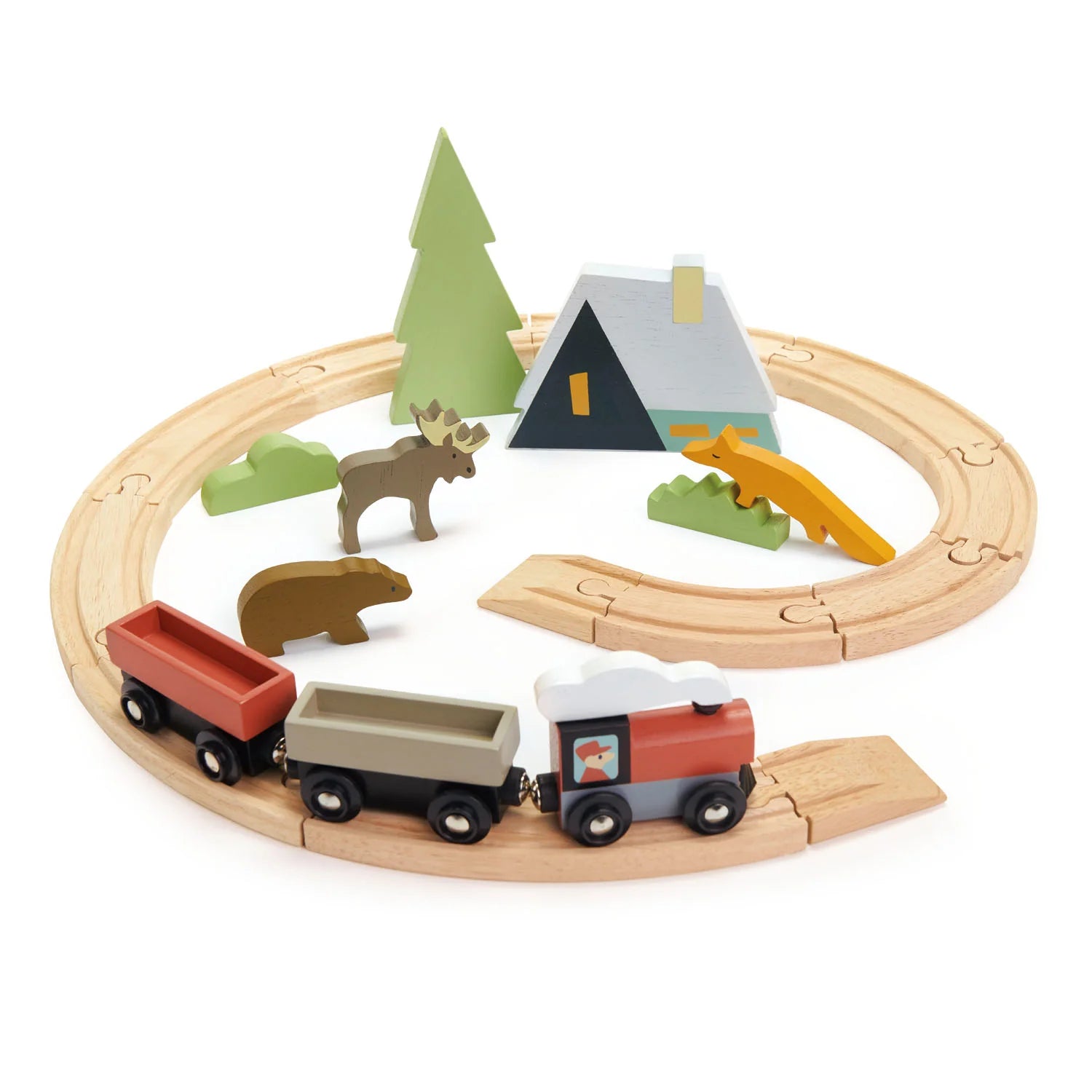 Wooden memory games for enhancing memory​ Treetop Train Set