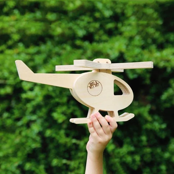 Wooden musical instruments for kids' music exploration​ Tuesday the Helicopter
