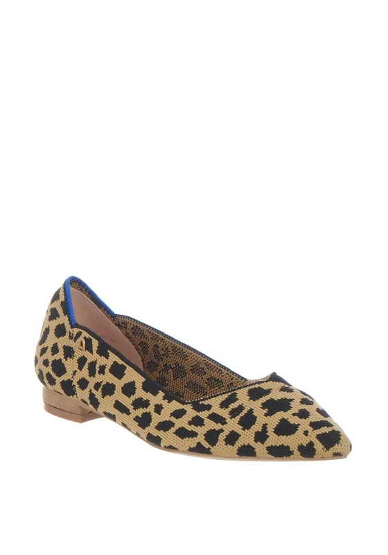 Una Healy Im Falling Leopard Knit Pumps, Tan