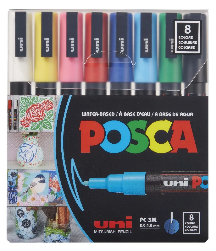 Art supplies for making birthday party favors Uni Posca Paint Marker 1.3mm Fine Tip Pen (PC-3M) - Set of 8 Colours Art supplies for making birthday party favors Uni Posca Paint Marker 1.3mm Fine Tip Pen (PC-3M) - Set of 8 Colours