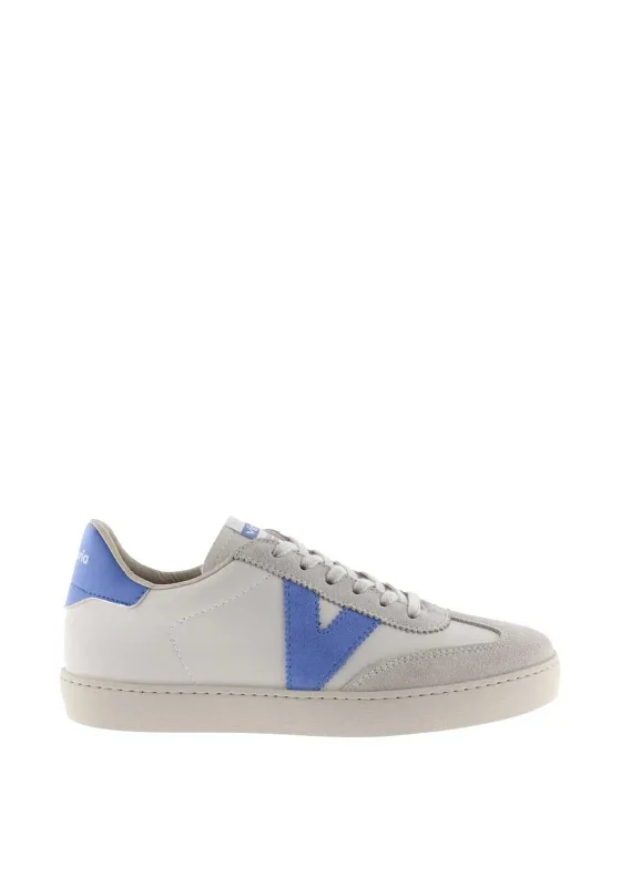 Victoria Womens Berlin Leather Trainers, Azul