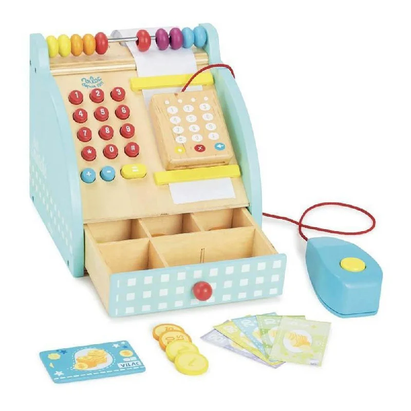 Wooden pirate ships for imaginative adventures​ Vilac cash register