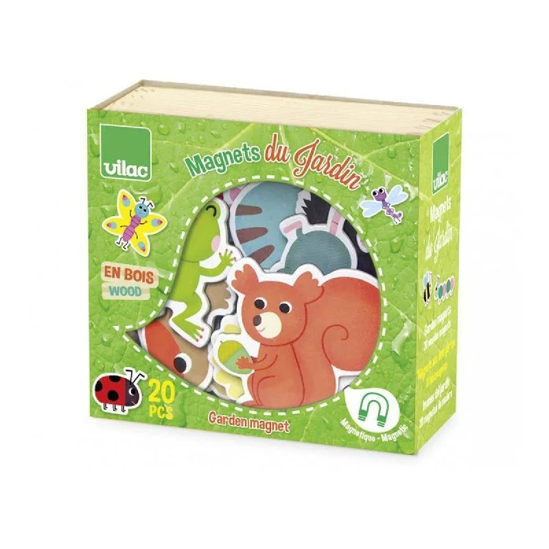 Wooden play kitchens for cooking pretend​ Vilac garden magnet set