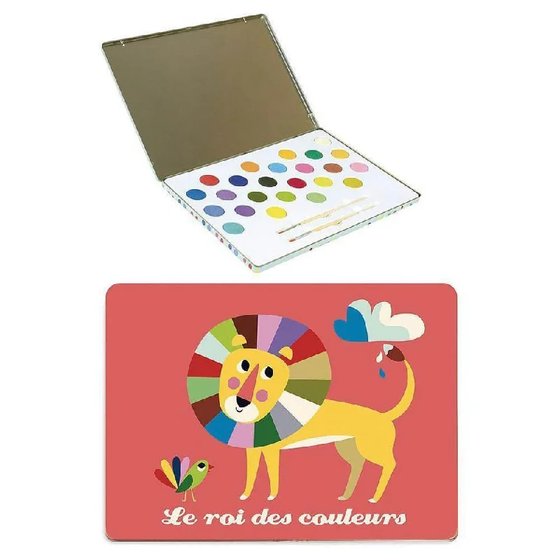 Wooden play airports for transportation role - play Vilac King's colour large watercolour painting set Wooden play airports for transportation role - play Vilac King's colour large watercolour painting set