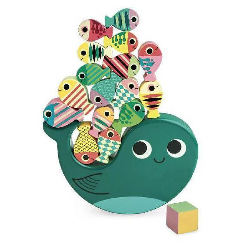 Wooden teething toys for teething babies​ Vilac whale stacking game