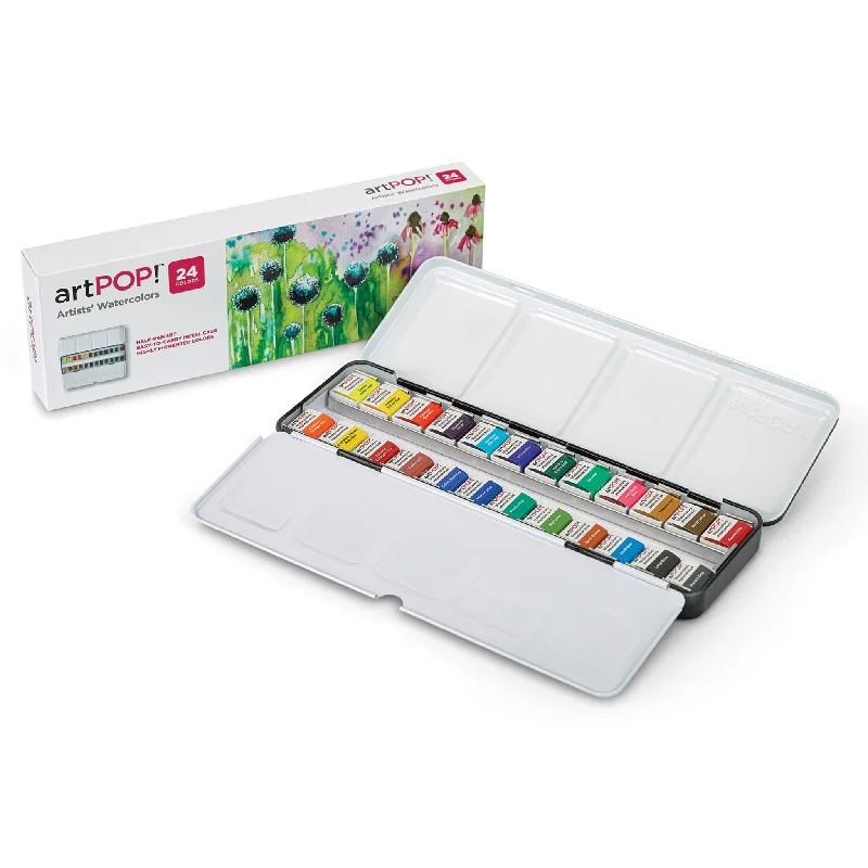 Printmaking supplies for creating handmade prints at home Watercolor Half Pan Sets - Set of 24 Printmaking supplies for creating handmade prints at home Watercolor Half Pan Sets - Set of 24