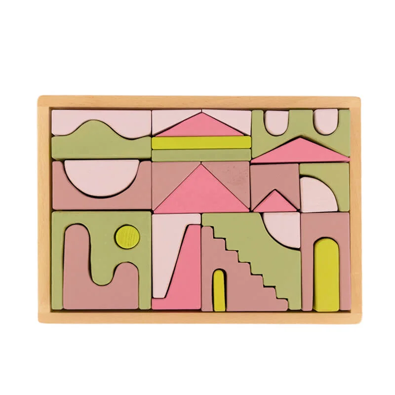 Wooden board games for family entertainment Wooden Block Set - Abstract Puzzle - Australian Made Wooden board games for family entertainment Wooden Block Set - Abstract Puzzle - Australian Made