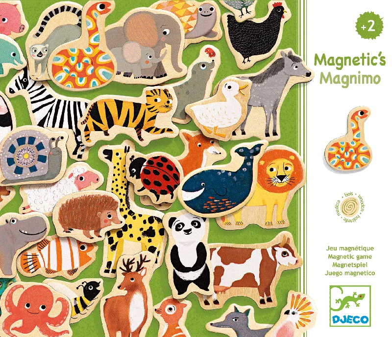 Wooden stacking toys for fine motor skills​ Wooden Magnetics Magnimo | DJECO