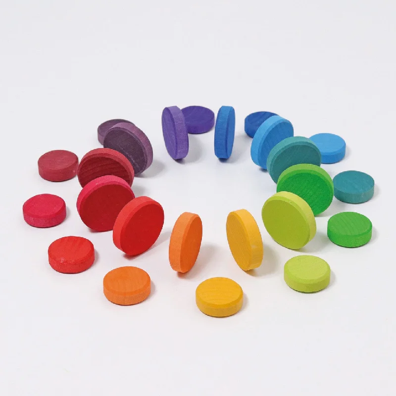 Wooden treehouses for outdoor adventures Wooden Rainbow Coins- Loose Parts - Grimm's Wooden treehouses for outdoor adventures Wooden Rainbow Coins- Loose Parts - Grimm's