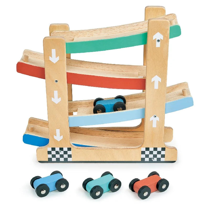 Wooden play spaceships for space exploration play​ Wooden Ramp Racer Toy