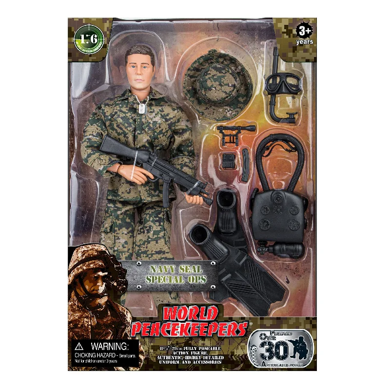 PJ Masks Action Figures for Preschoolers World Peacekeepers 1:6 Military Figure And Accessories Navy Seals (Special Ops) PJ Masks Action Figures for Preschoolers World Peacekeepers 1:6 Military Figure And Accessories Navy Seals (Special Ops)