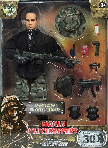 Lord of the Rings Fellowship Action Figures​ World Peacekeepers 1:6 Figure Navy Seal Tunnel Hunter