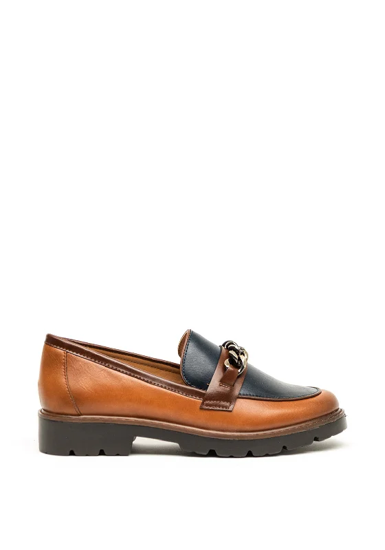 Zanni & Co Daqia Chain Loafers, Tan