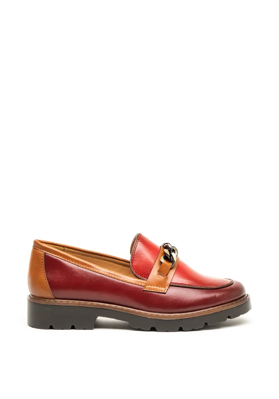 Zanni Daqia Chain Loafers, Red