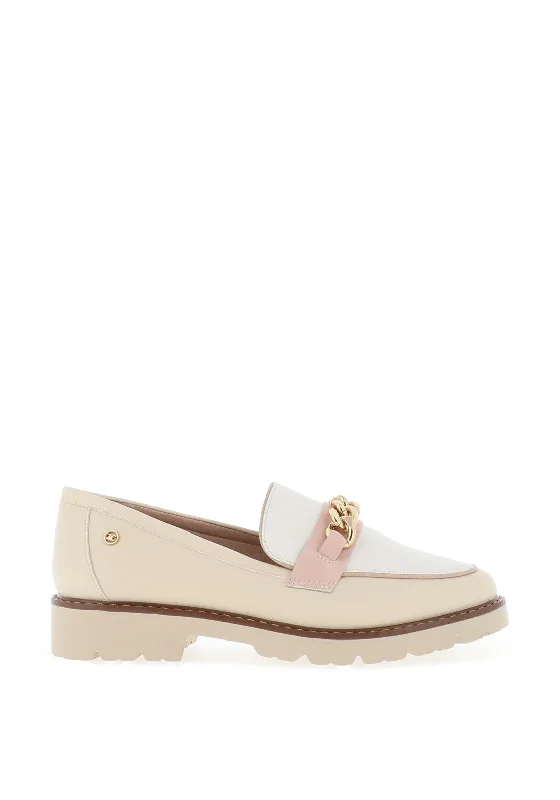 Zanni & Co Daqia Chain Loafers, Shell Blush