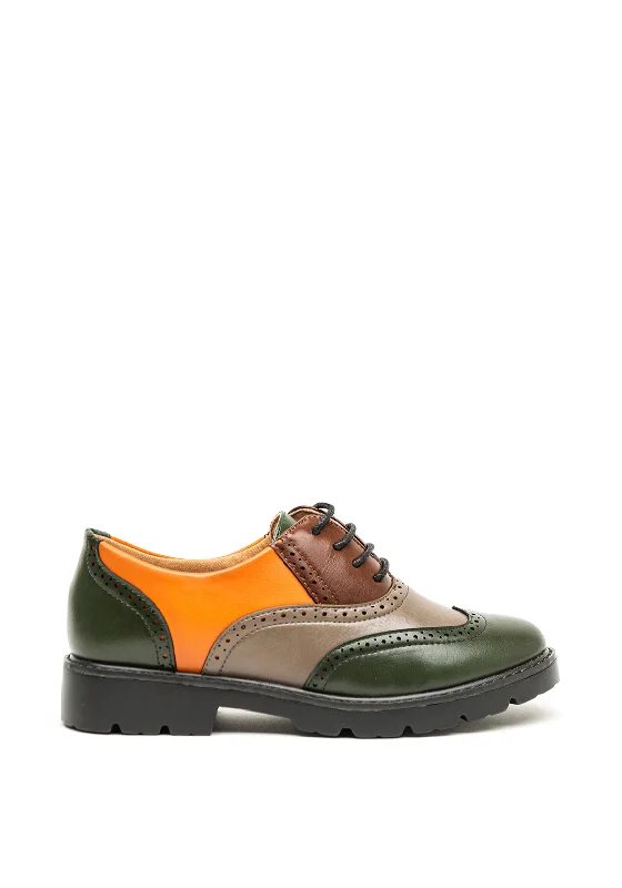 Zanni & Co Keys Colour Block Brogues, Multi-Coloured