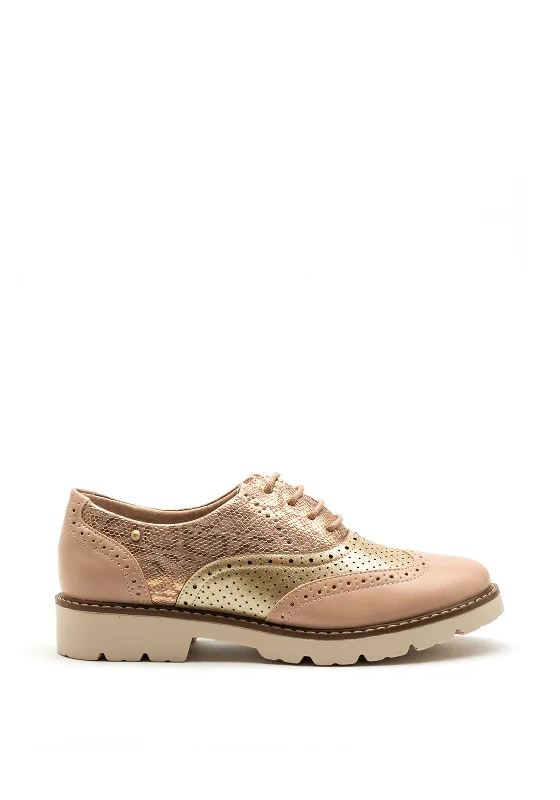 Zanni & Co. Tampabay Metallic Brogues, Pink