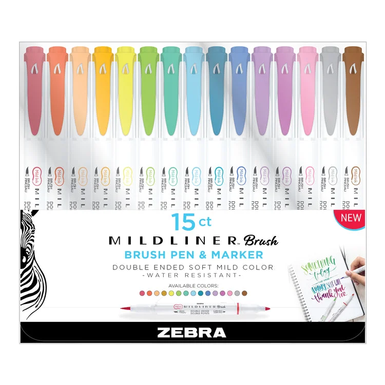 Stamp - making art supplies for creating custom stamps Zebra Mildliner Brush Double Ended Artist Markers - Set of 15 Stamp - making art supplies for creating custom stamps Zebra Mildliner Brush Double Ended Artist Markers - Set of 15