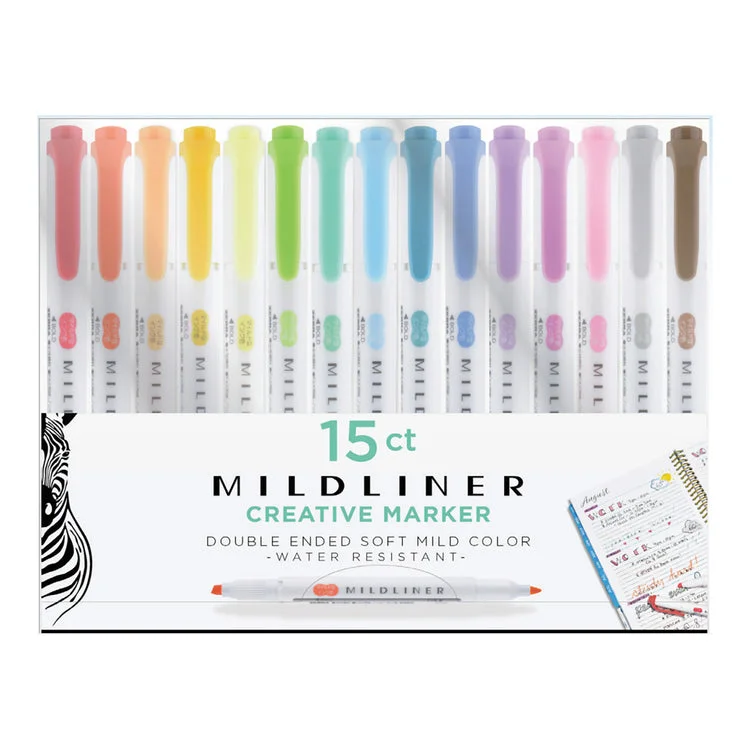 Glitter art supplies for adding shine to paintings and crafts Zebra Mildliner Double Ended Highlighter Markers - Set of 15 Glitter art supplies for adding shine to paintings and crafts Zebra Mildliner Double Ended Highlighter Markers - Set of 15
