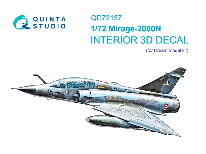 1/72 Quinta Studio Mirage 2000N 3D-Printed Interior (for Dream Model) 72137