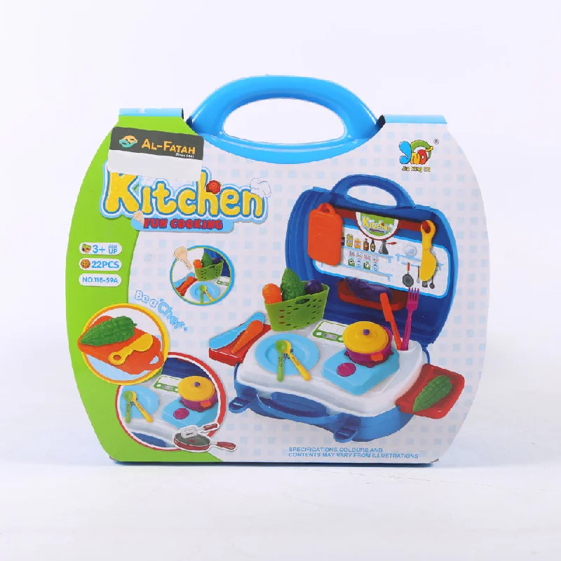 Outdoor educational toys for nature exploration​ 118-59A KITCHEN PLAY SET IN BOX