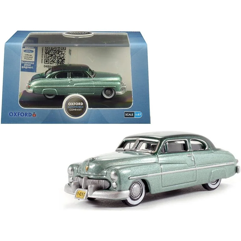 1949 Mercury Coupe Metallic Green with Dark Green Top 1/87 (HO) Scale Diecast Model Car by Oxford Diecast 1949 Mercury Coupe Metallic Green with Dark Green Top 1/87 (HO) Scale Diecast Model Car by Oxford Diecast