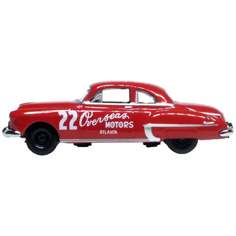 1949 Oldsmobile Rocket 88 Coupe #22 "Overseas Motors Atlanta" Red 1/87 (HO) Scale Diecast Model Car by Oxford Diecast 1949 Oldsmobile Rocket 88 Coupe #22 "Overseas Motors Atlanta" Red 1/87 (HO) Scale Diecast Model Car by Oxford Diecast