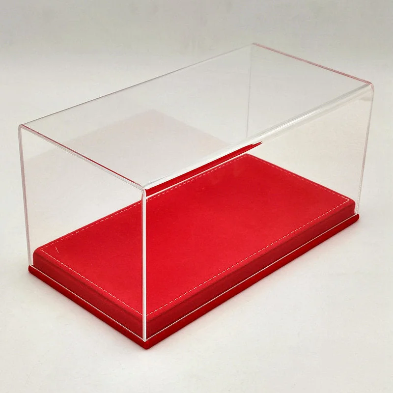 Acrylic Case Models Thicken Display Box Transparent Dustproof Red Flannel Bottom 23CM Acrylic Case Models Thicken Display Box Transparent Dustproof Red Flannel Bottom 23CM