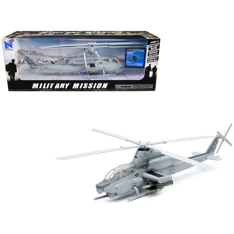 Bell AH-1Z Cobra Helicopter Gray "US Air Force" "Military Mission" Series 1/55 Diecast Model by New Ray Bell AH-1Z Cobra Helicopter Gray "US Air Force" "Military Mission" Series 1/55 Diecast Model by New Ray