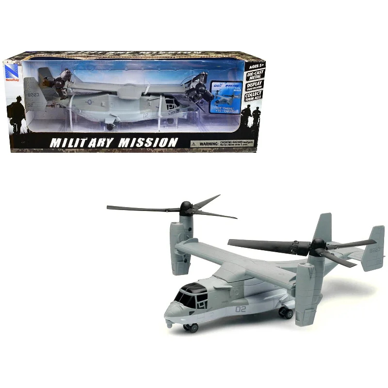 Bell Boeing V-22 Osprey Aircraft #02 Gray "US Air Force" "Military Mission" Series 1/72 Diecast Model by New Ray Bell Boeing V-22 Osprey Aircraft #02 Gray "US Air Force" "Military Mission" Series 1/72 Diecast Model by New Ray