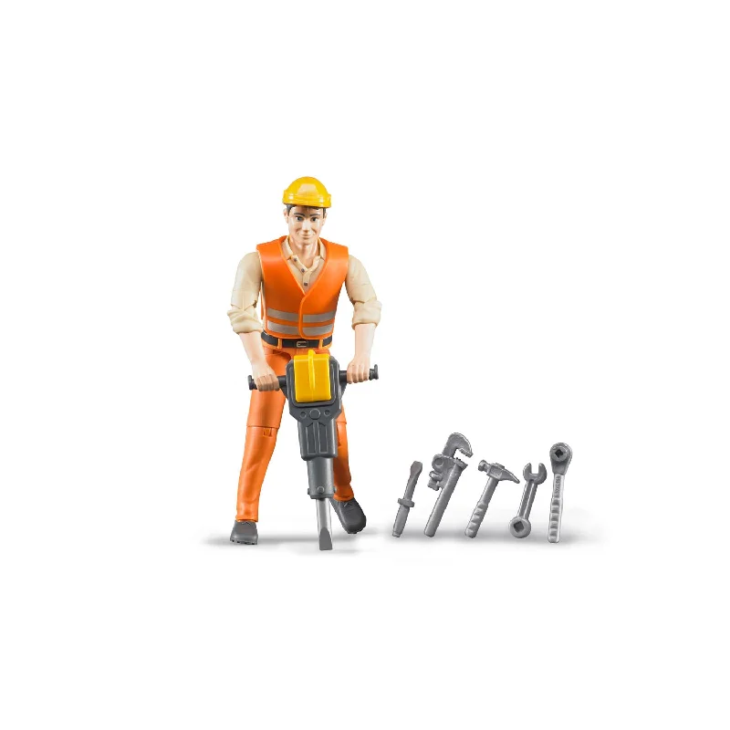 Outdoor toys for snowy landscapes like snowman building kits Bruder Construction Worker Action Figure with Accessories Outdoor toys for snowy landscapes like snowman building kits Bruder Construction Worker Action Figure with Accessories