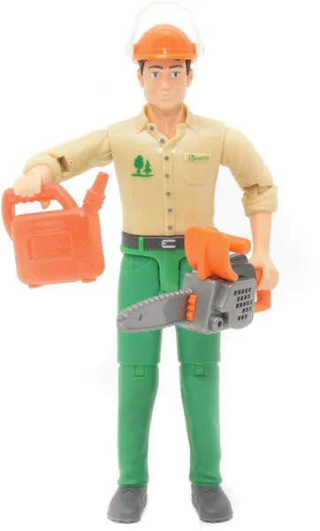 Outdoor toys for balcony play like small gardening kits​ Bruder Logging Man Action Figure with Accessories