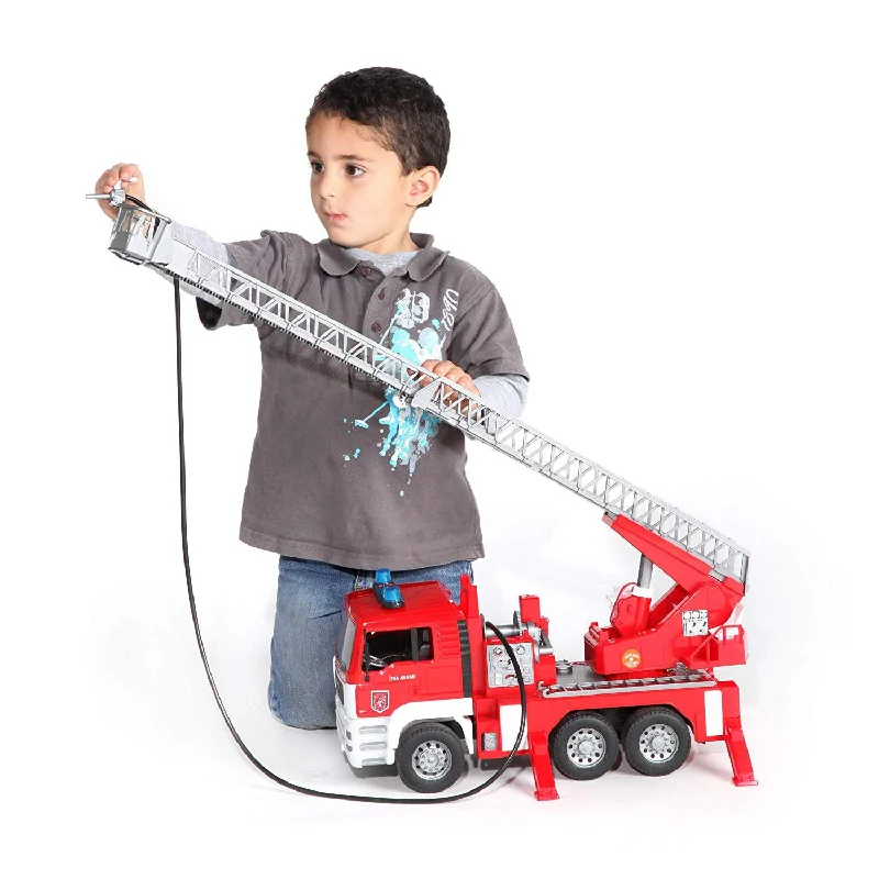 Outdoor toys for New Year's Eve like countdown - themed outdoor games Bruder MAN Fire engine with water pump with Light/Sound Mod. Outdoor toys for New Year's Eve like countdown - themed outdoor games Bruder MAN Fire engine with water pump with Light/Sound Mod.