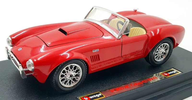 Burago 1/24 Scale Diecast 0513 - Ford AC Cobra 427 1965 - Red