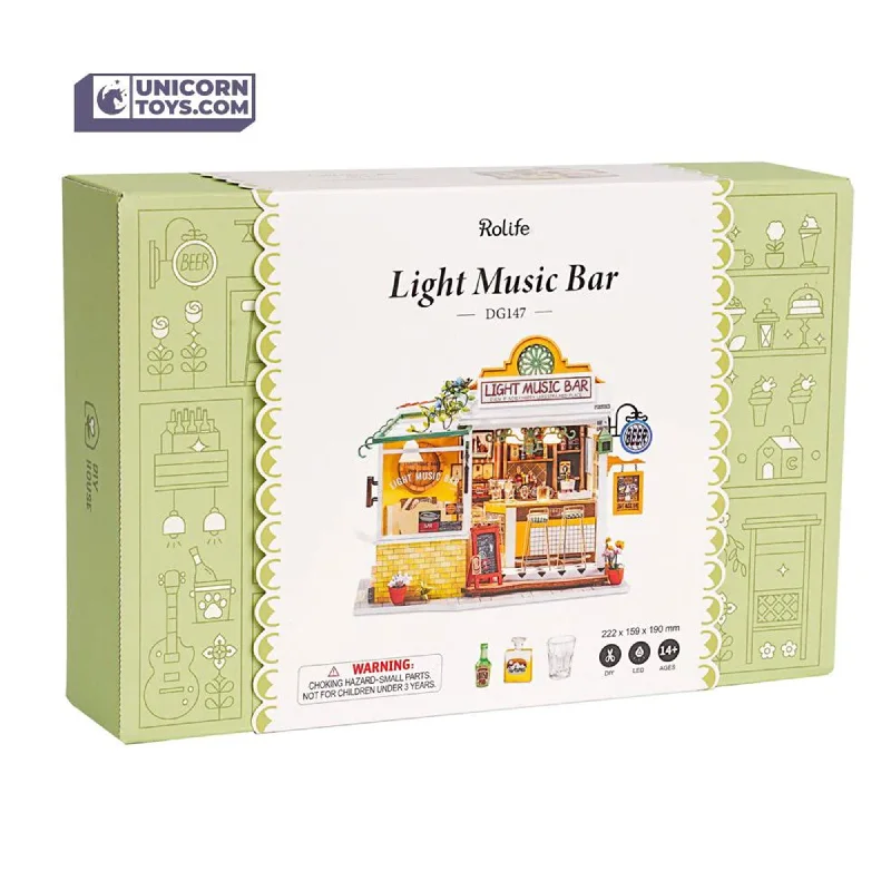 Pet - store model toys for pet - lovers' play​ DIY Mini House - Light Music Bar