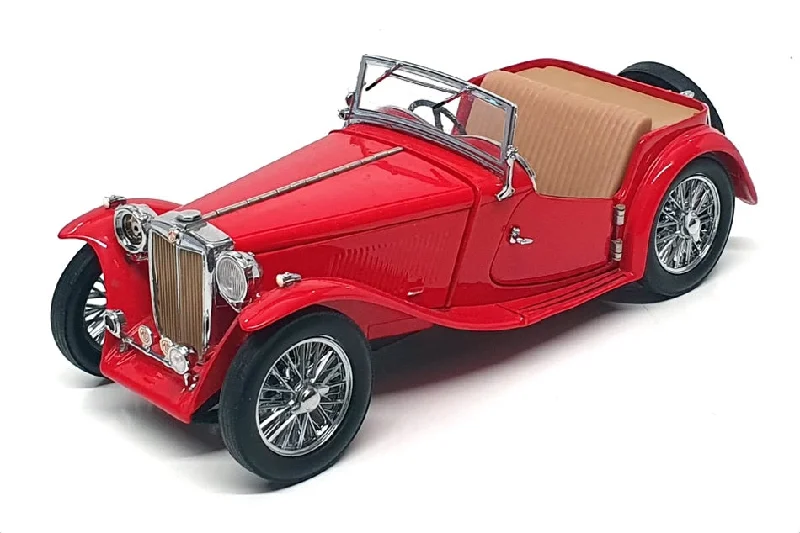 Franklin Mint 1/24 Scale Diecast Model B11TV80 - 1948 MG TC Roadster - Red