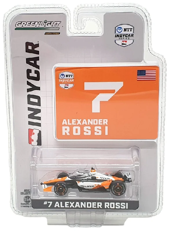 Greenlight 1/64 Scale 11594 - NTT Indycar Series #7 A.Rossi - Black/White/Orange