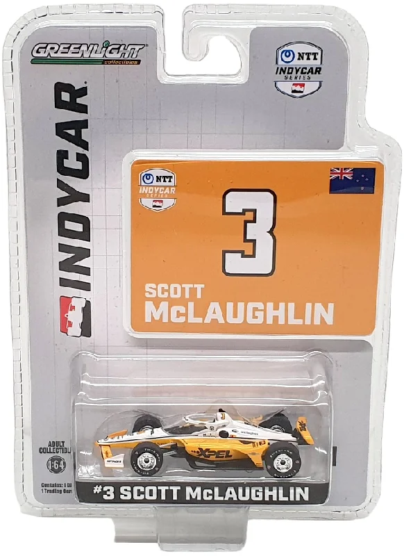 Greenlight 1/64 Scale 11597 - NTT Indycar Series #3 S. McLaughlin - White/Yellow
