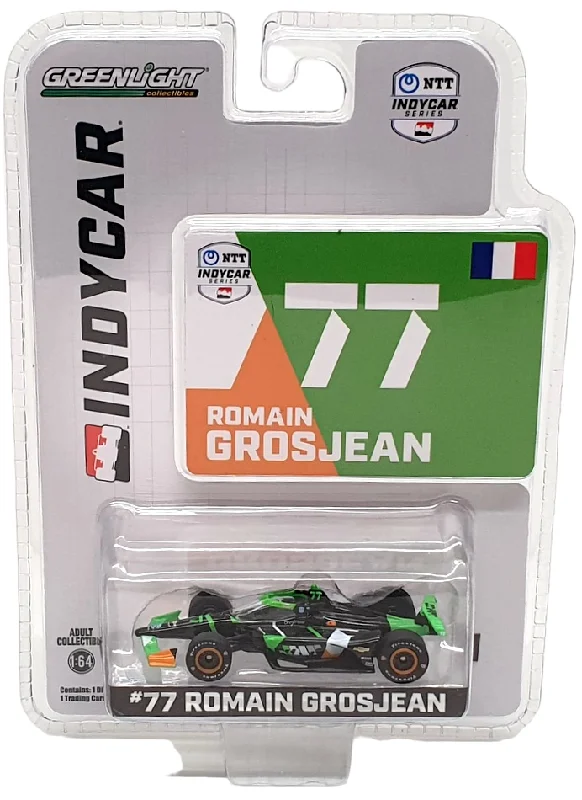 Greenlight 1/64 Scale 11598 - NTT Indycar Series #77 R. Grosjean - Black/Green